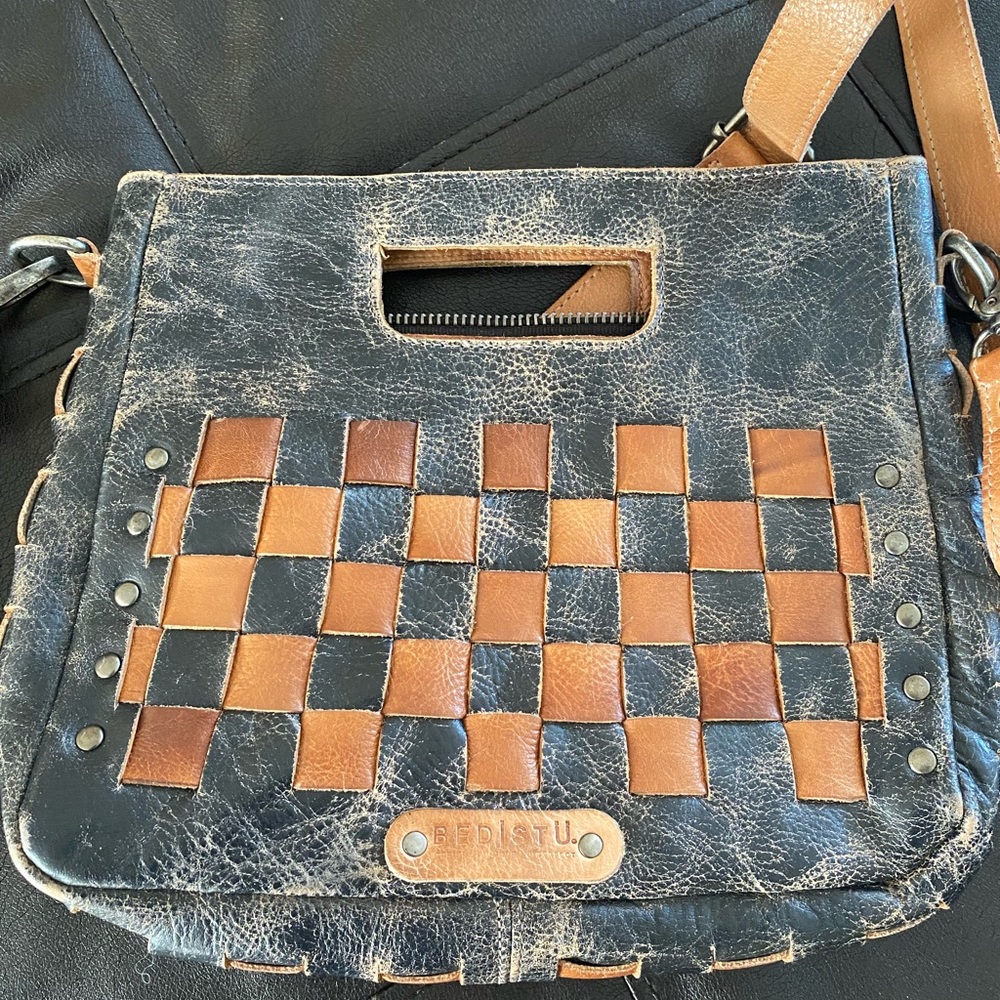 Bed Stu leather crossbody handbag.